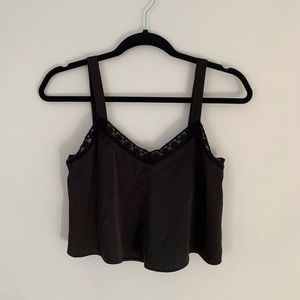 Urban Outfitters Black Lace Trim Tank Top